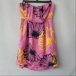 X SARIAH ANTHROPOLOGIE FLORAL PRINT MINI DRESS